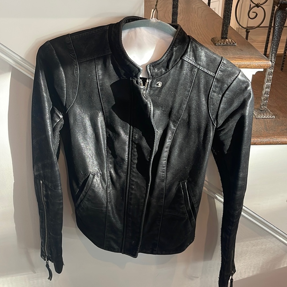 Free People vegan leather jacket